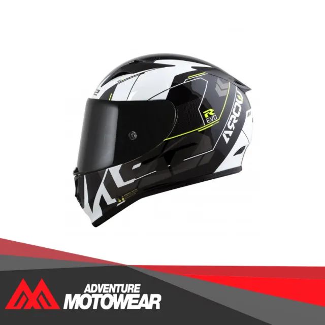 Capacete Ls2 Arrow r techno  preto /cinza/ amarelo    -tri composto  - Foto 2