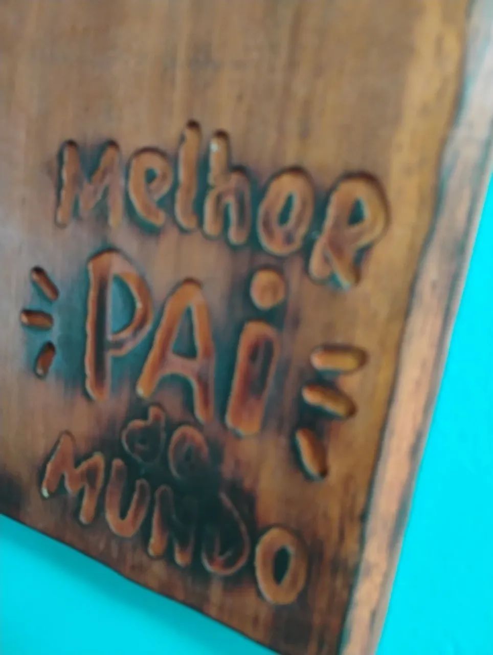 Tábua de Corte Personalizada 'Melhor Pai do Mundo' - Foto 2