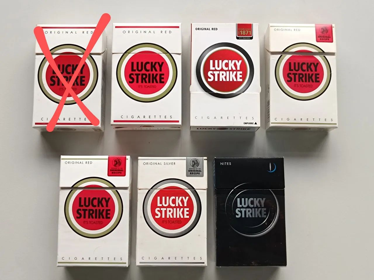 Coleção Caixas de Cigarro Lucky Strike