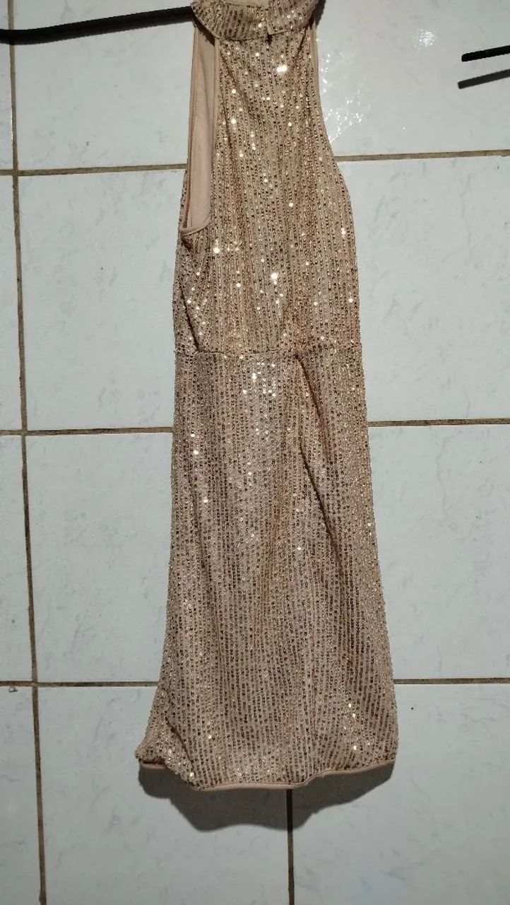 Vestido Dourado Sequined - Foto 3