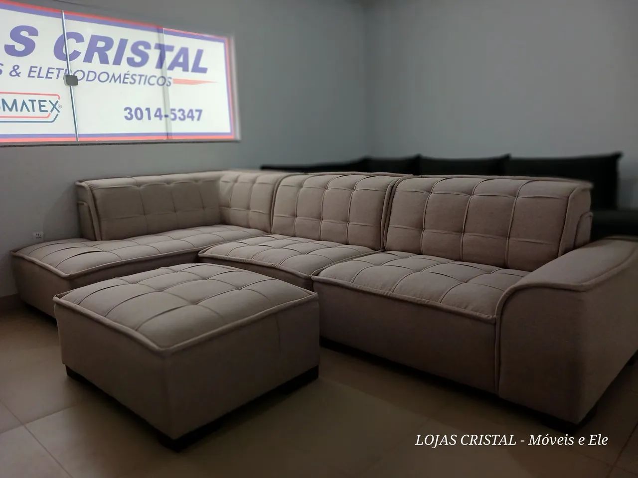 Sofá de Canto Modular Bege - Foto 4