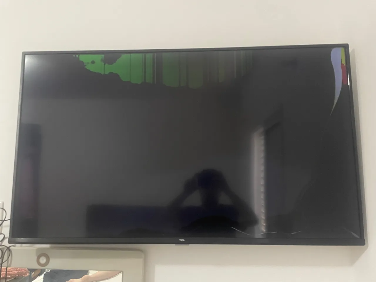 TV 50 polegadas, tela quebrada.