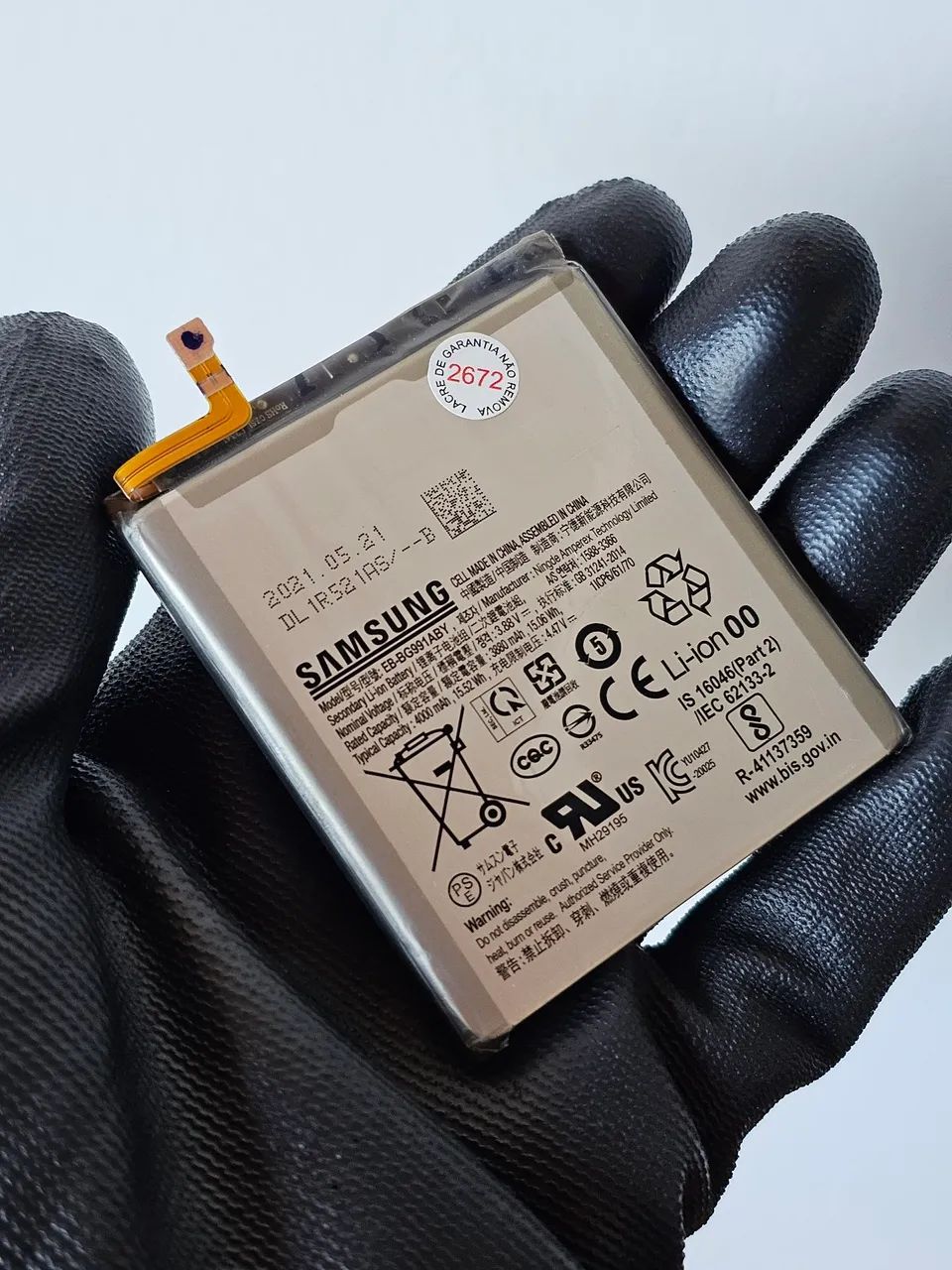 Bateria Original para Samsung Galaxy S21 G991b Nacional Retirada fotos reais #2672
