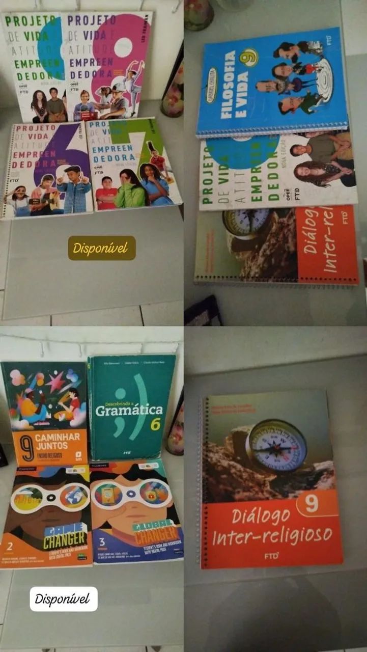 Livros Didáticos ftd  - Diversas Disciplinas e Séries