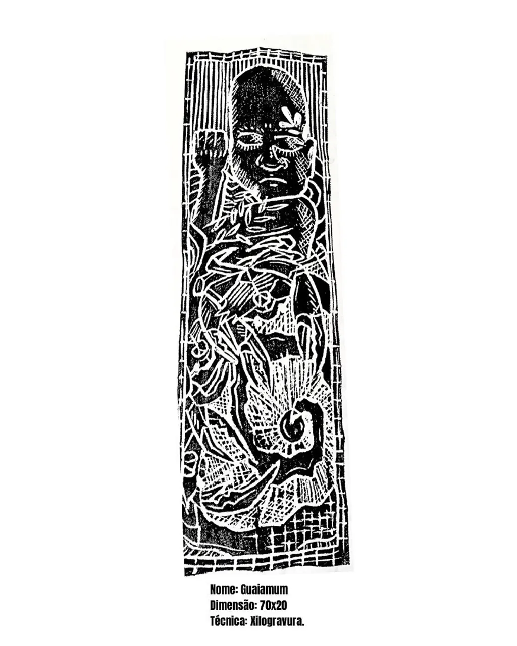 Xilogravura Guaiamum - Obra de Arte Original