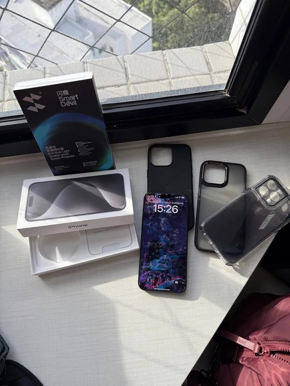 IPhone 15pro Max 256gb seminovo - com caixa e capas