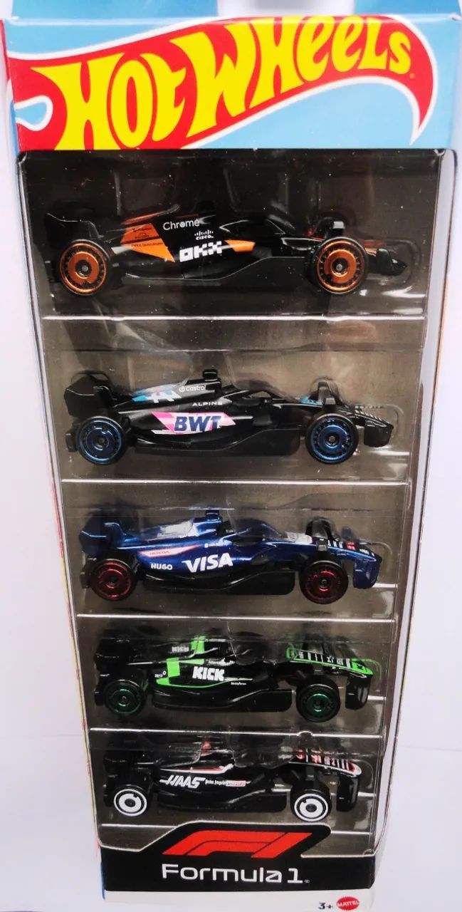 hot wheels formula 1 f1 pack 5 mclaren kick sauber bwt alpine haas