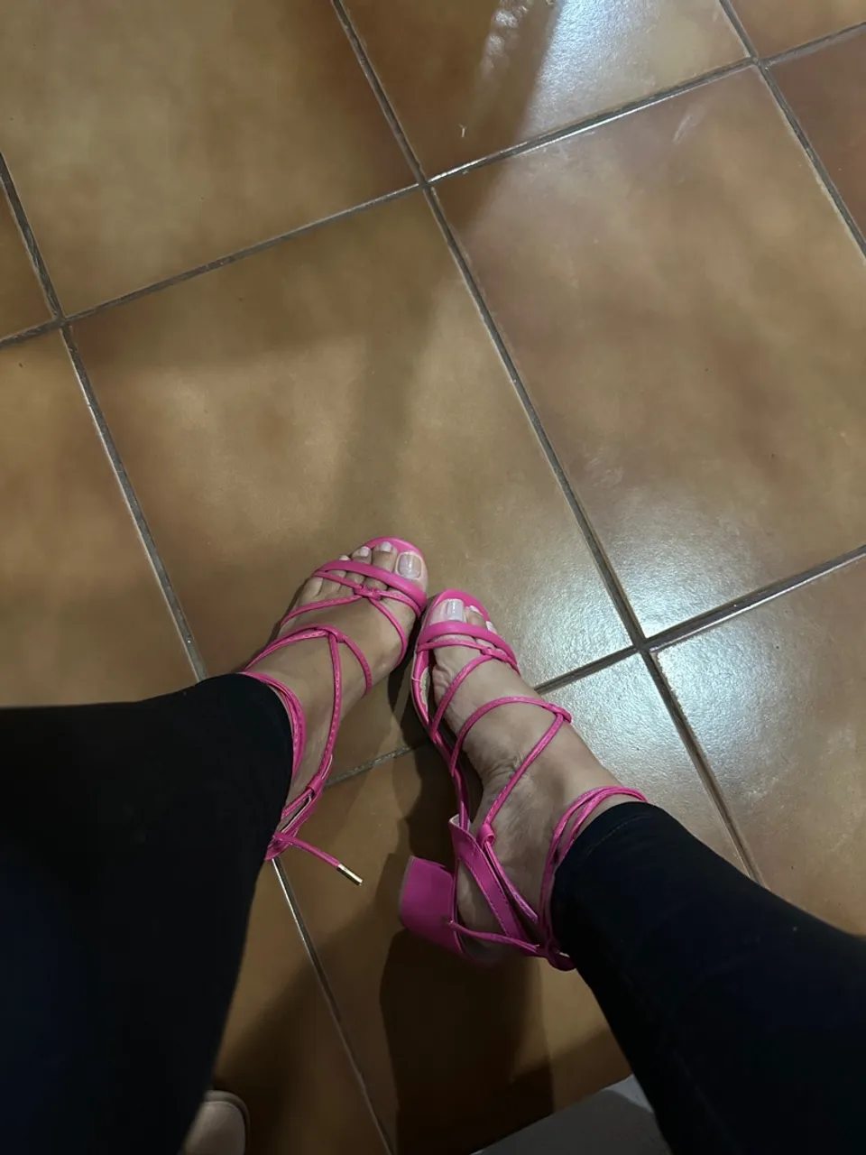 Sandália Rosa Chic com Amarração