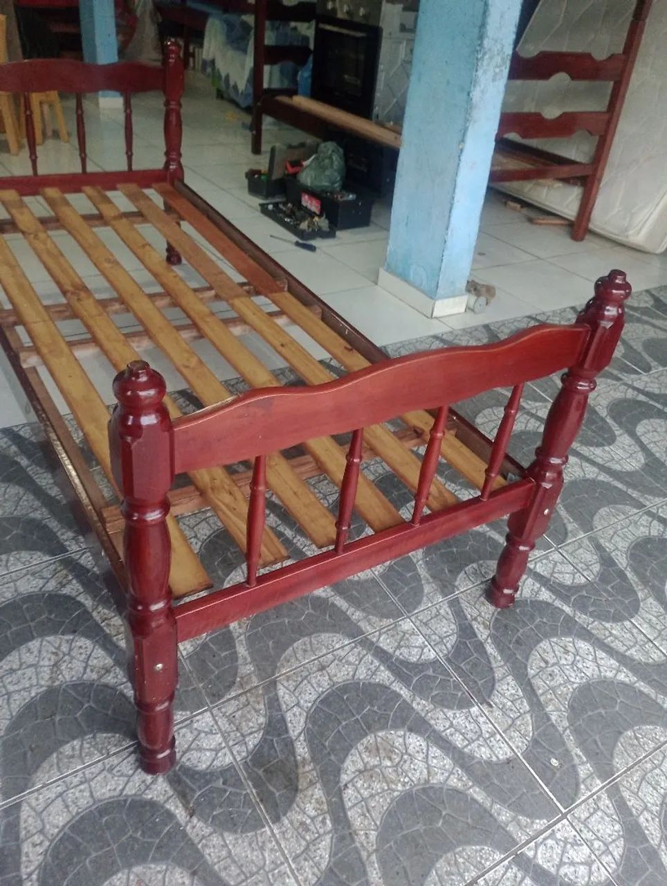 Cama de solteiro de madeira maciça 349,00 - Foto 5