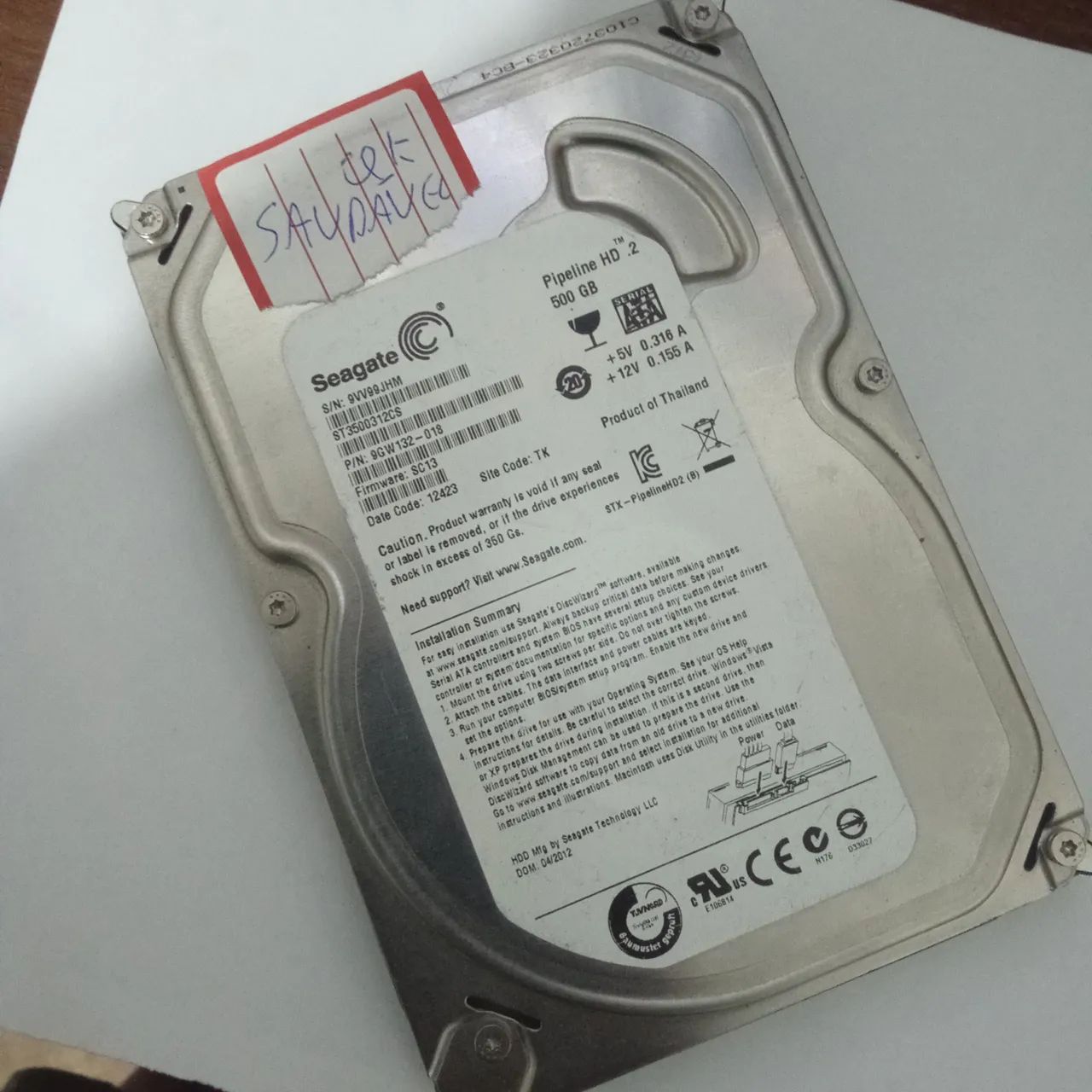HD desktop sata 500gb Seagate 