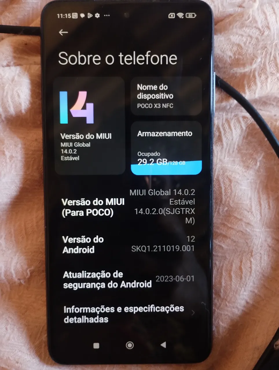 POCO X3 NFC 128GB 6+2 RAM +CARREGADOR