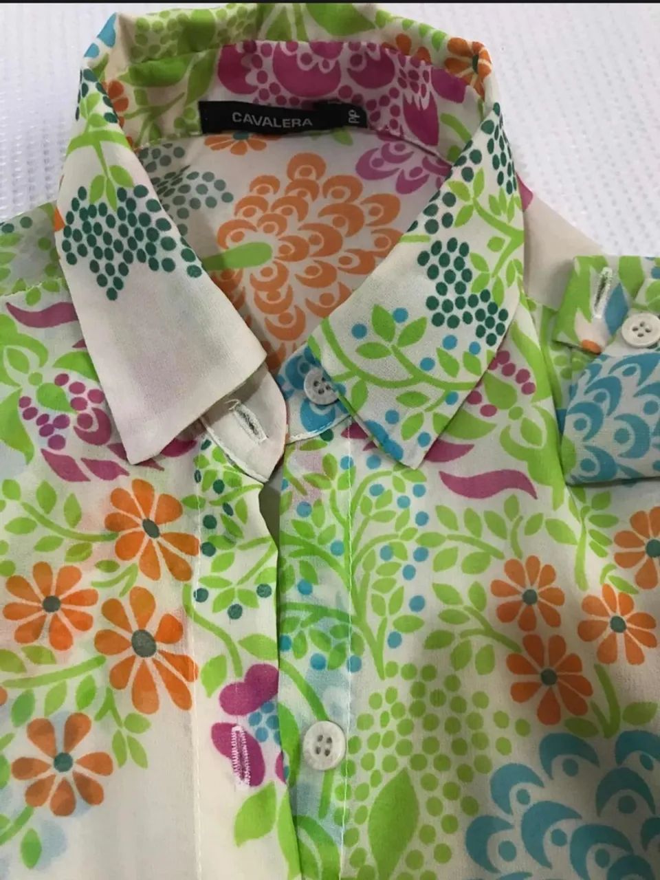 Camisa Cavalera Floral Colorida
