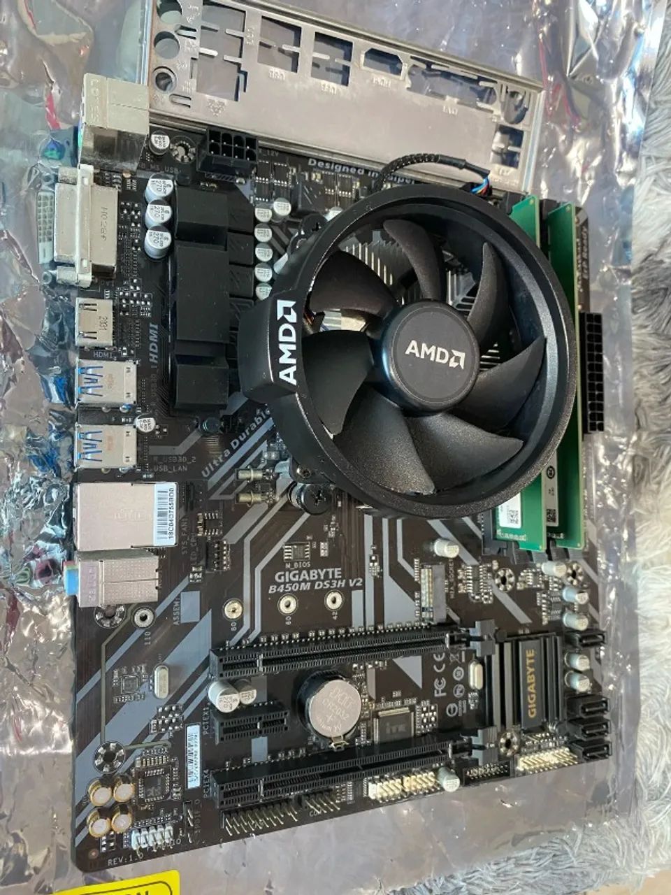 Kit Upgrade Ryzen 5 4600G + Placa mãe B450 Gigabyte + 16gb ddr4 - Foto 2