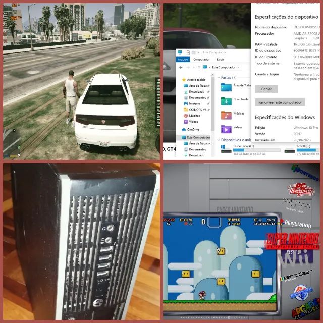 Pc Gamer de entrada, Com Gta5, e Milhares de Jogos. A8 5500/8gb ram/hd 500gb