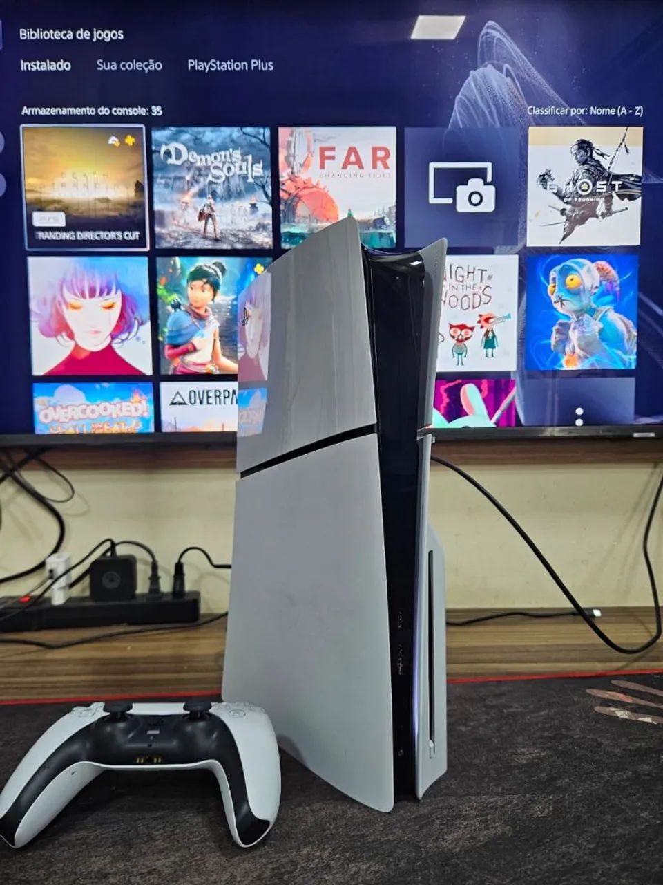 Ps5 slim com leitor disco ssd 1tb  1 controle - Foto 3