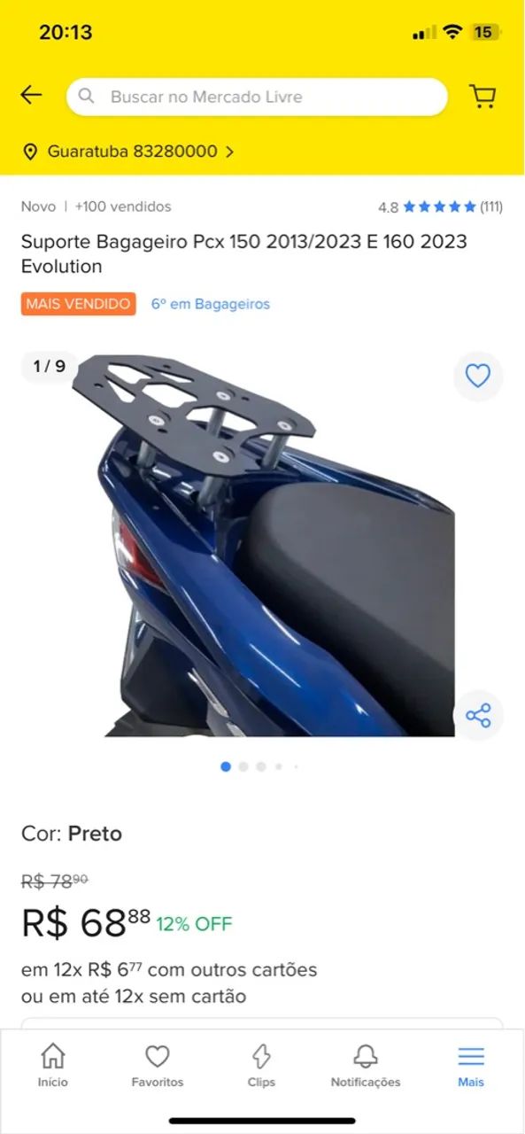 Baú Bauleto Awa Proos - 41 Litros - Acompanha base para PCX - Foto 4