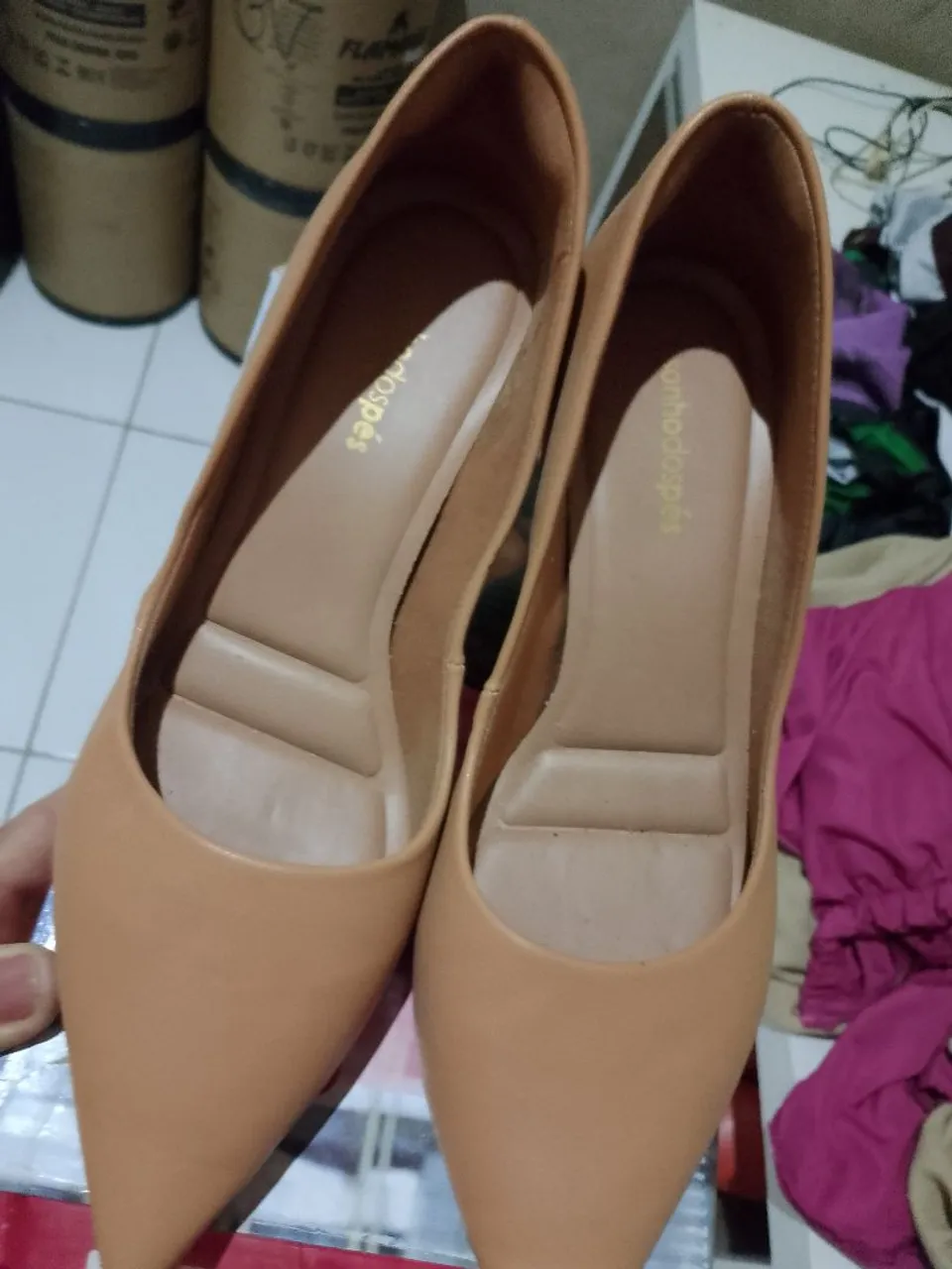 Scarpin Bege Confortável - OrthoPés