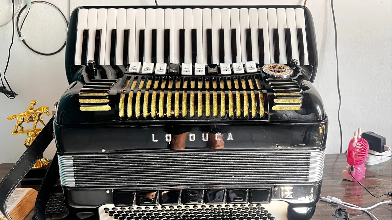 ACORDEON SANFONA LO DUCA 3/5 VOZ DUPLA RESSONÂNCIA