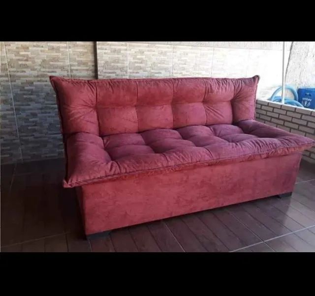 Sofá Cama vermelho 