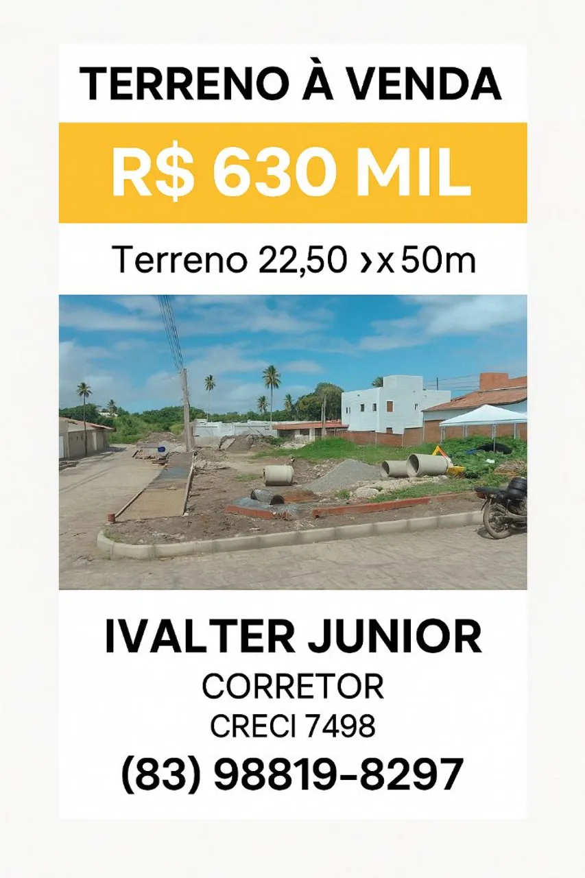 Terreno Med 22.50 x 50 no Funcionários