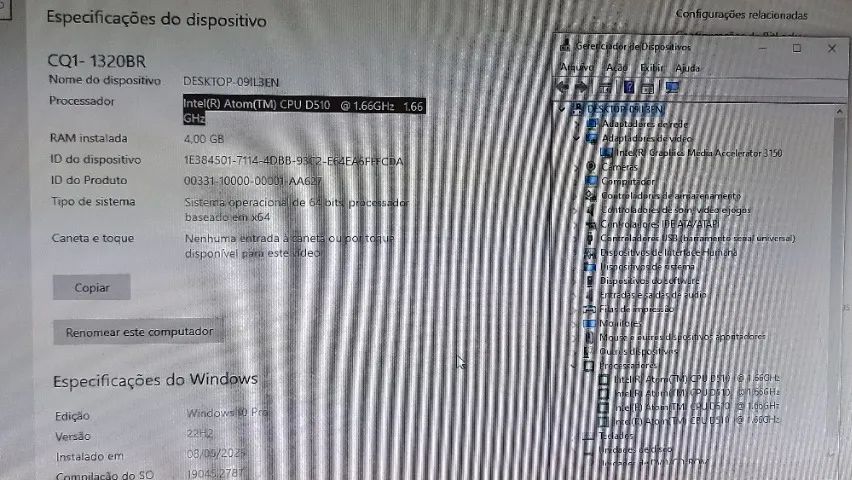 Computador All-in-One HP Q1-1320br Intel Atom D510- 4Gb- Ssd 256Gb - Wifi - 18.5"- Win 10  - Foto 4