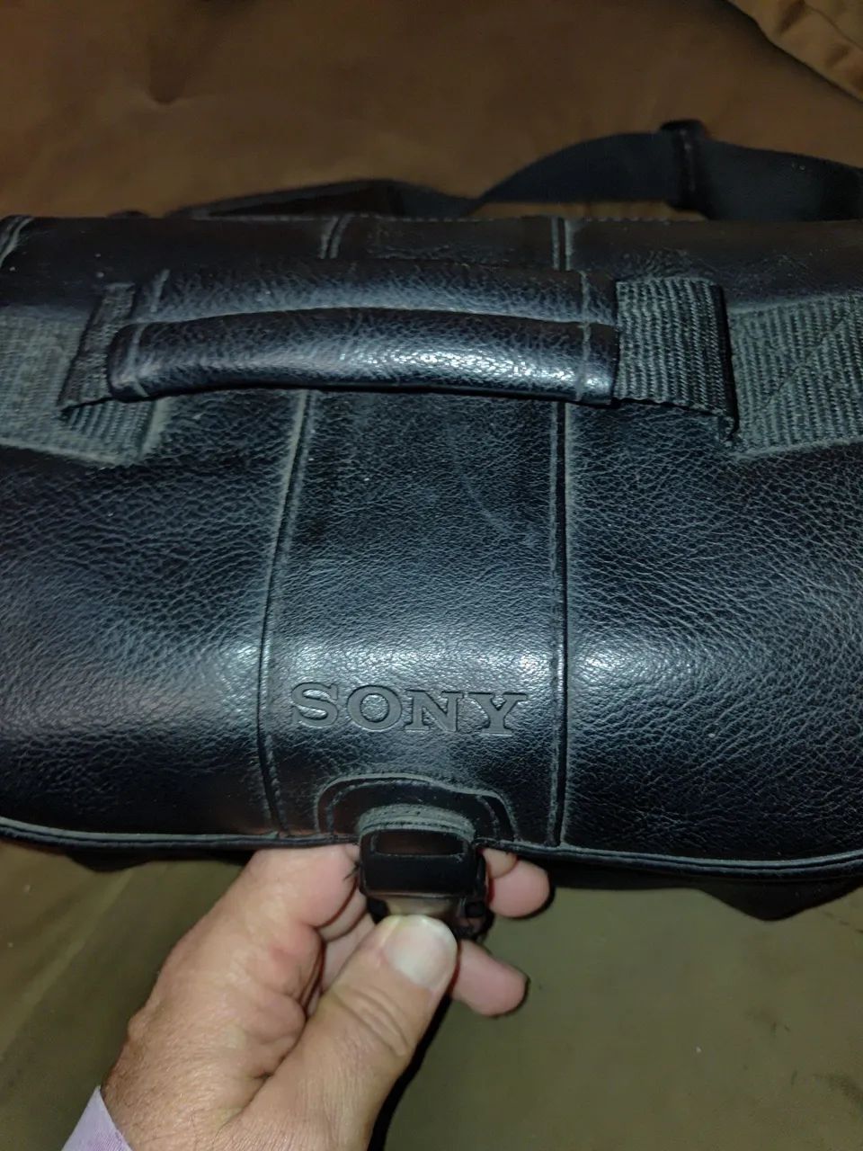 Bolsa de couro para filmadora Sony - Foto 3