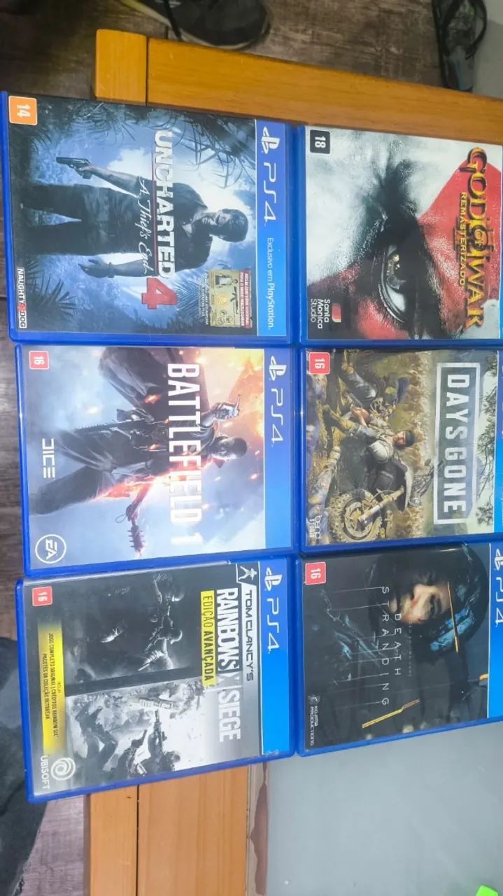 ps4 slim 1tb 2 controles 6 jogos - Foto 2