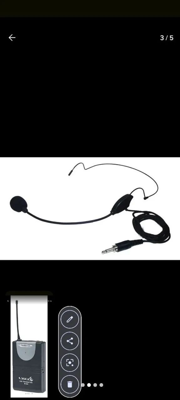 Microfone Sem Fio Lyco Duplo 2 Headset 2 Lapela - Foto 3