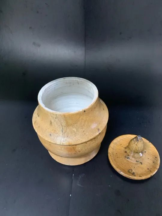 Pote com tampa em Pedra Sabão  - Foto 2