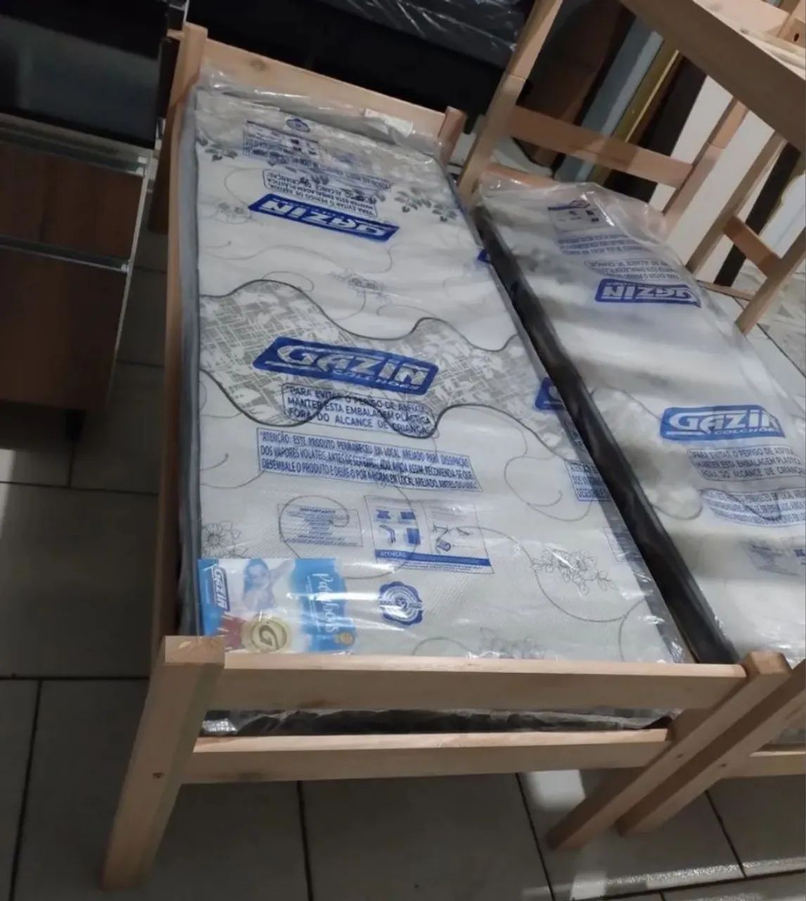 Cama Solteiro + Colchão de solteiro Gazin - Conforto e Qualidade