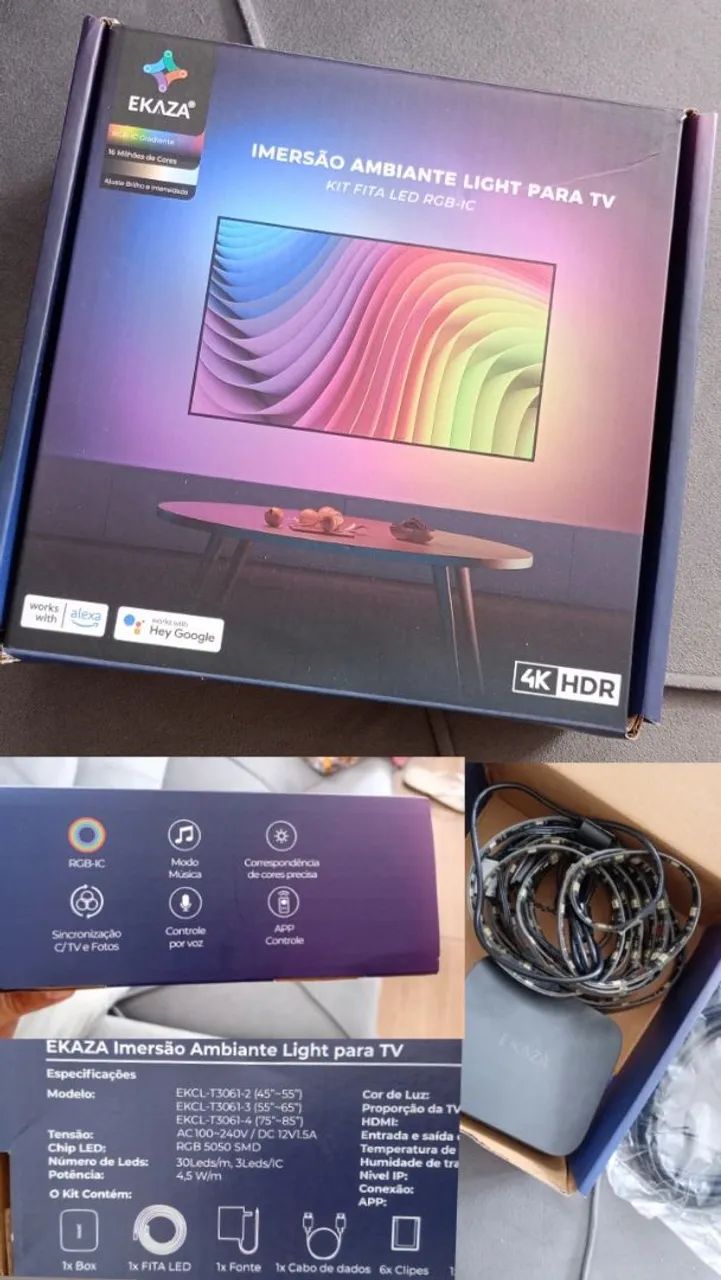 Iluminação Ambiente para TV - Ekaza RGB-IC - Foto 4