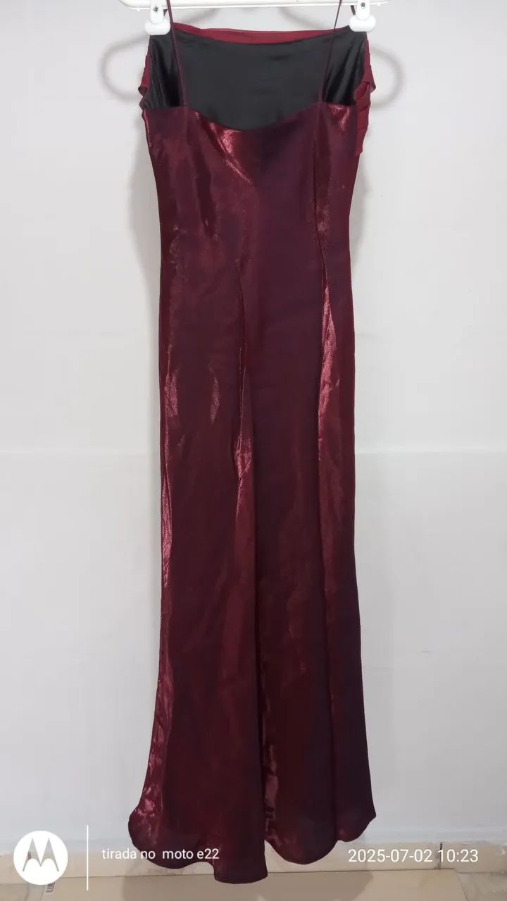 Vestido Longo Marsala Elegante - Foto 5