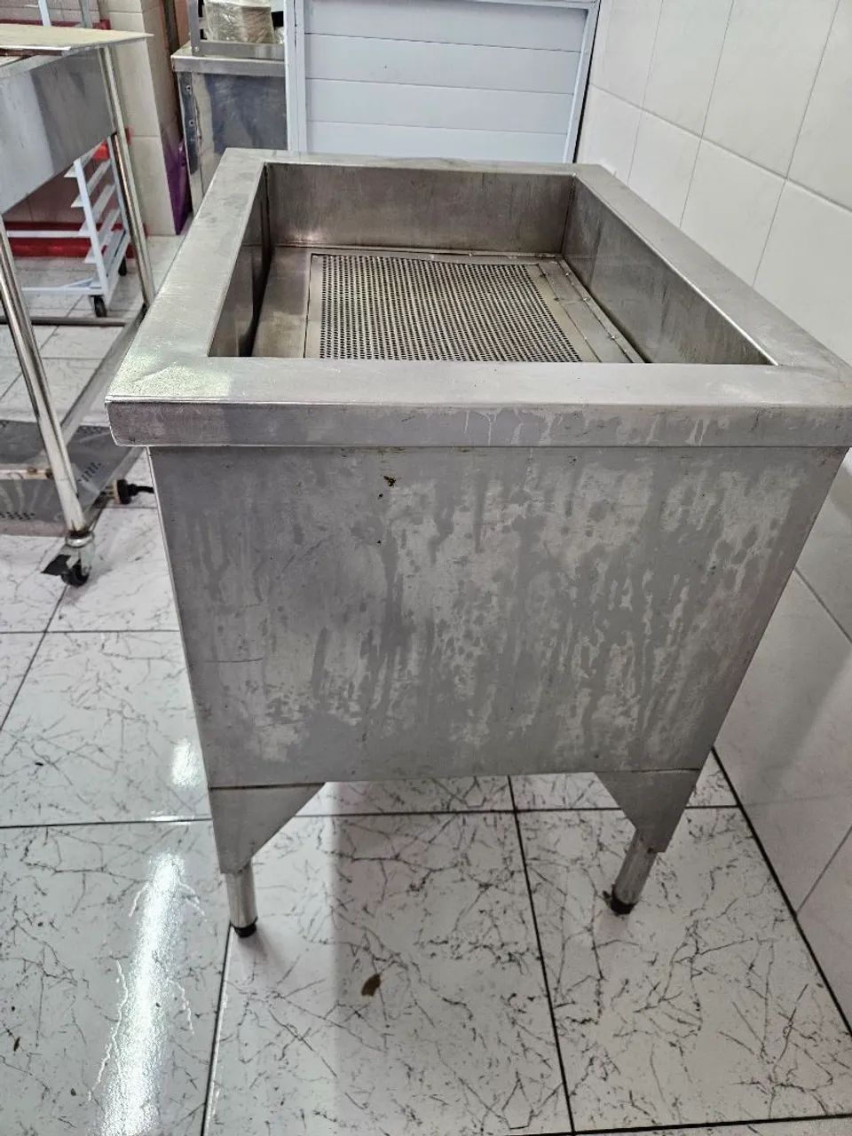 Fritadeira água e oleo inox industrial 