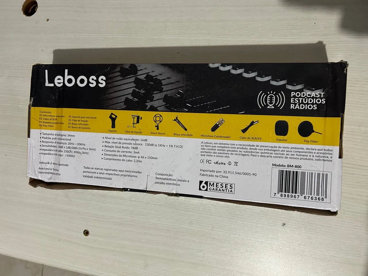 Microfone Condensador Leboss BM800 - Novo - Foto 2