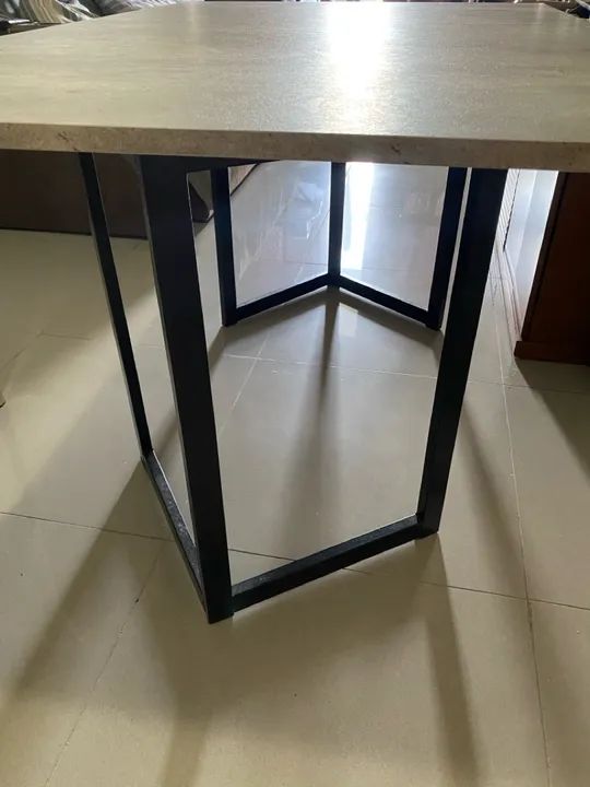 Mesa ou escrivaninha com Tampo em Madeira Cinza - Foto 3