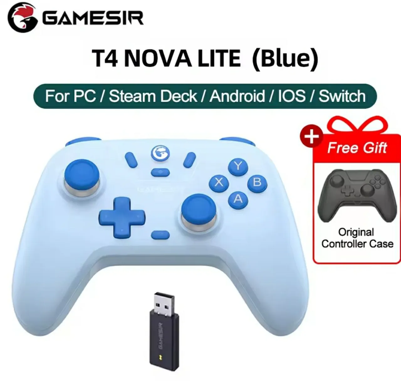 Controle Gamesir T4 Nova Lite (Azul). Novo, lacrado e pronta entrega!