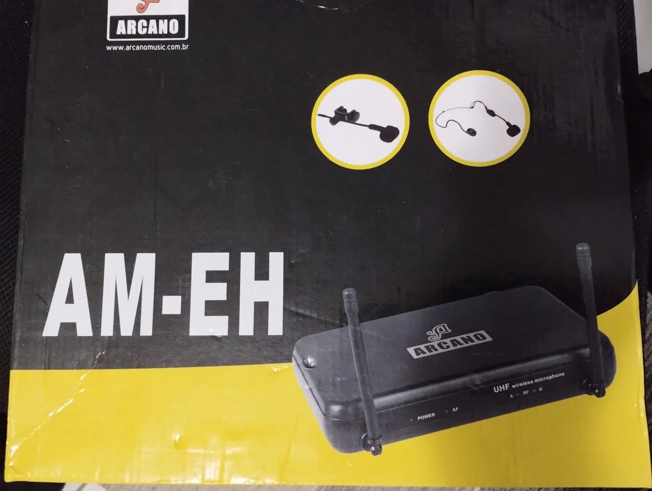 Microfone Headset cabeça sem fio e lapela - Microfones e