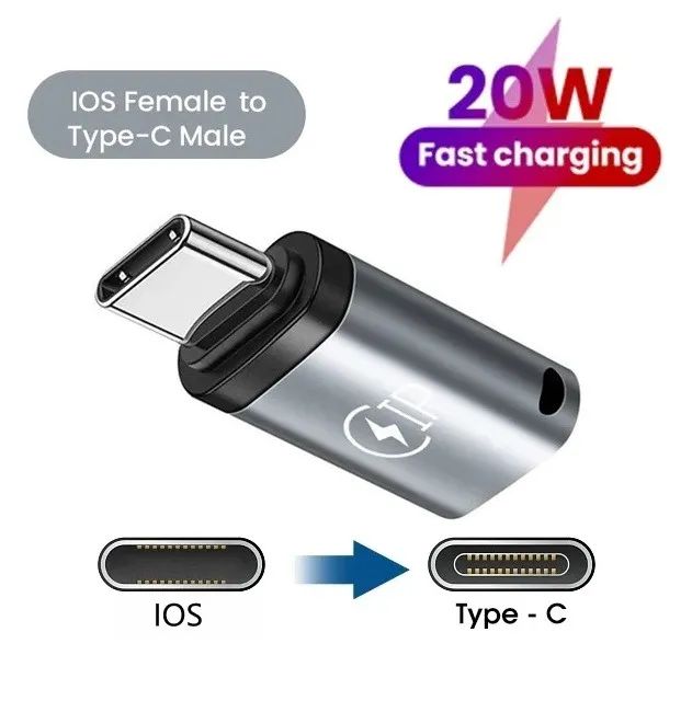 Adaptador Lightning Iphone Fêmea para  Para Type C