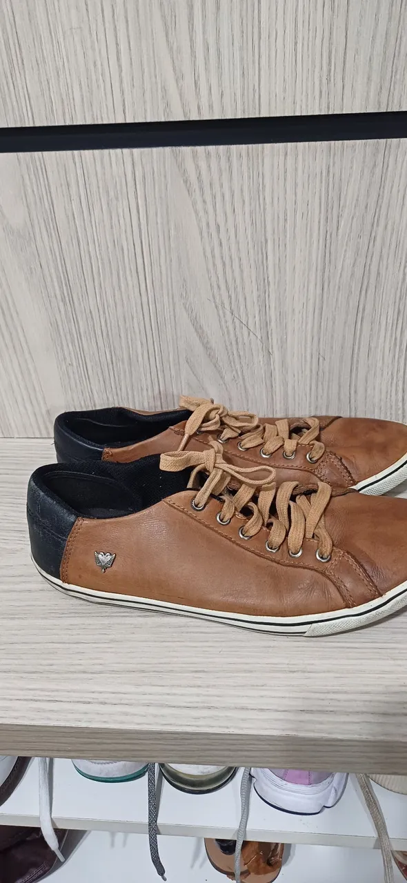 Tênis Cavalera 40 Casual Couro Marrom