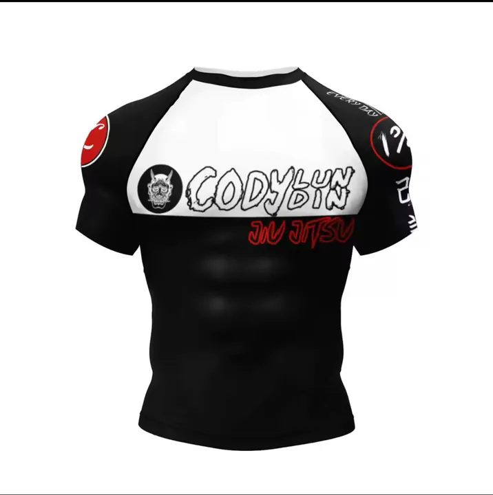 Rash guard cody jiu jitsu branca e preta L, XL, XXL