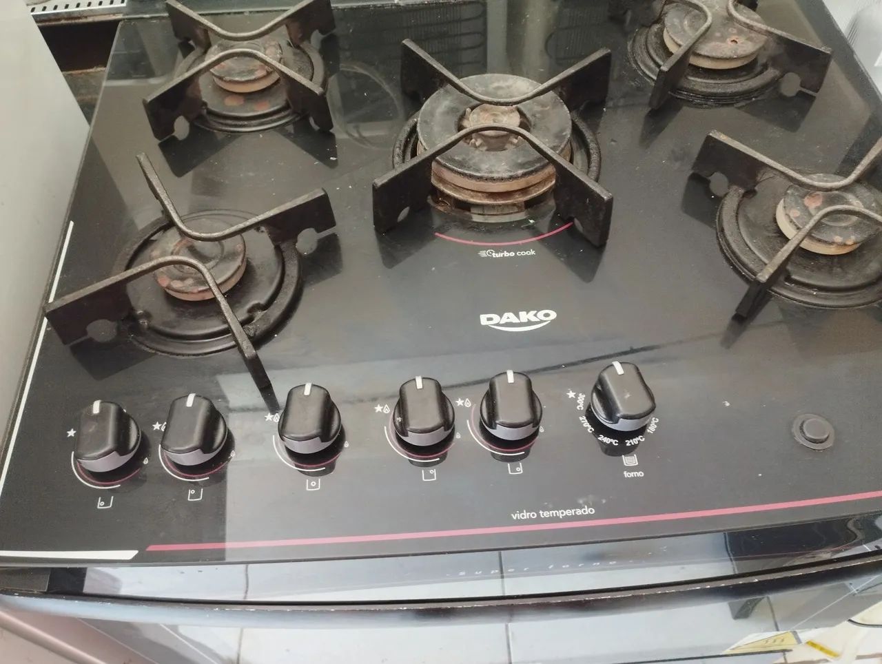 Fogão Dako 5b ocas - Vidro Temperado