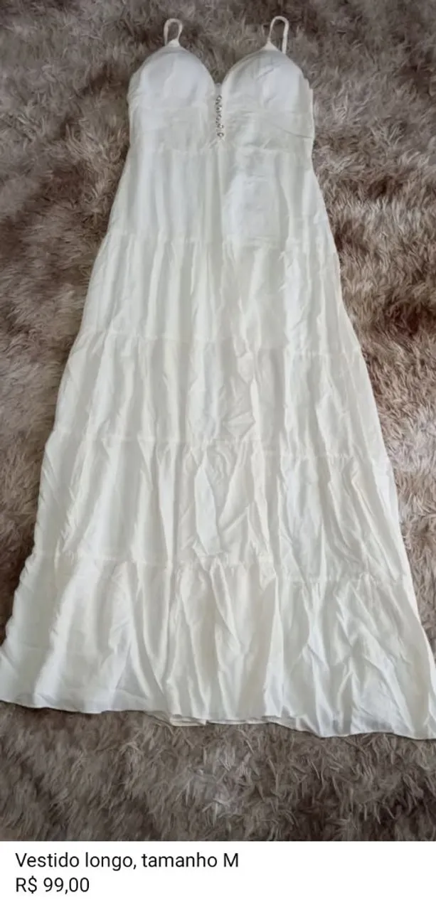 Vestido Longo Branco Tamanho M