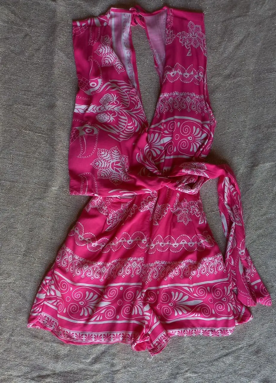Macaquinho estampado rosa P Desapegos