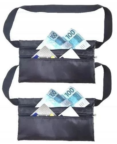 Carteira de Couro com Porta-Dinheiro