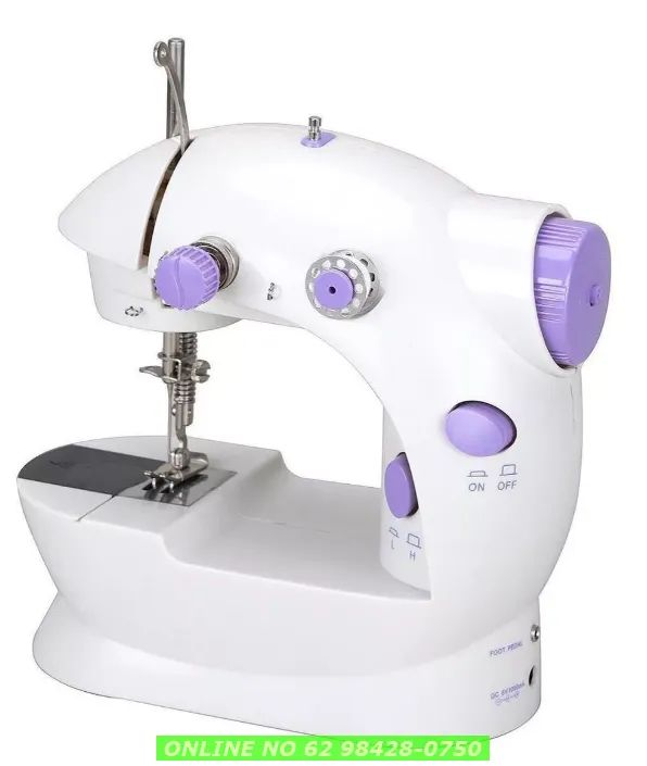 mini máquina de costura reta \portátil branca  - Foto 2