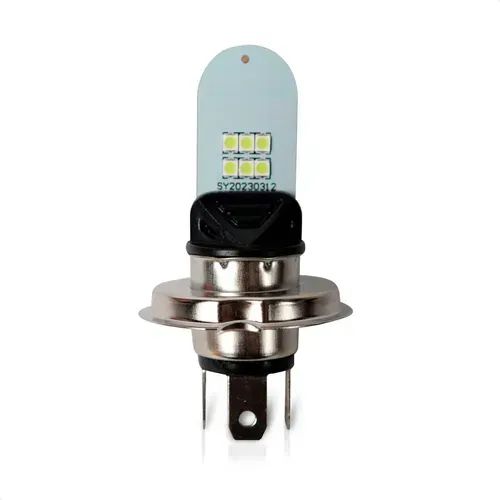 Lâmpada Led H4 Moto 12v 6w 6500k Branca - Foto 2