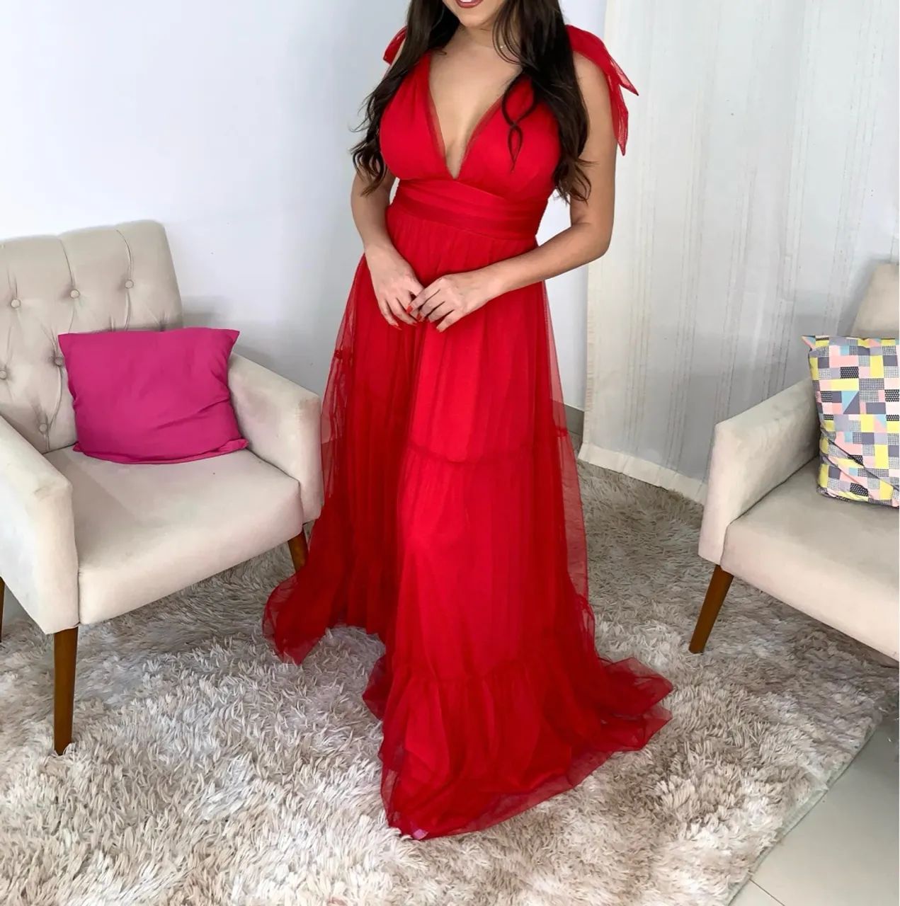 Vestido Longo Vermelho - Festa