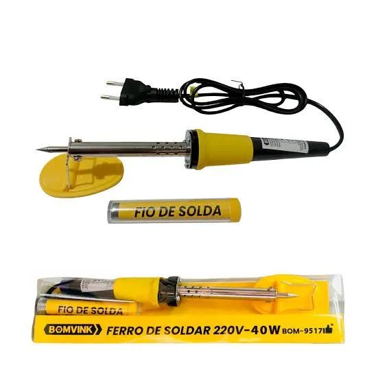 Ferro de Solda 220V 40W BOMVINK BOM-9517 + Estanho<br> - Foto 2