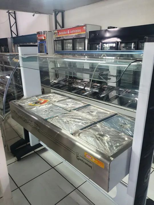 Carro térmico de salada para restaurante 