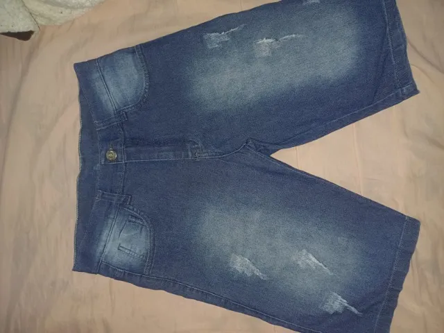 bermuda jeans masculina - azul escuro
